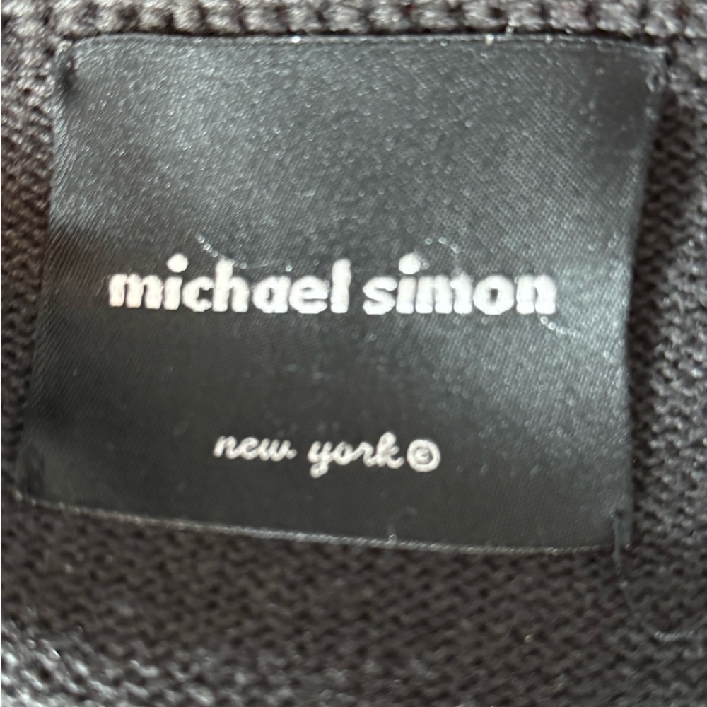 Michael Simon Vintage Embroidered Feathers Button-Down Sweater (1998) Sz M - Picture 4 of 5